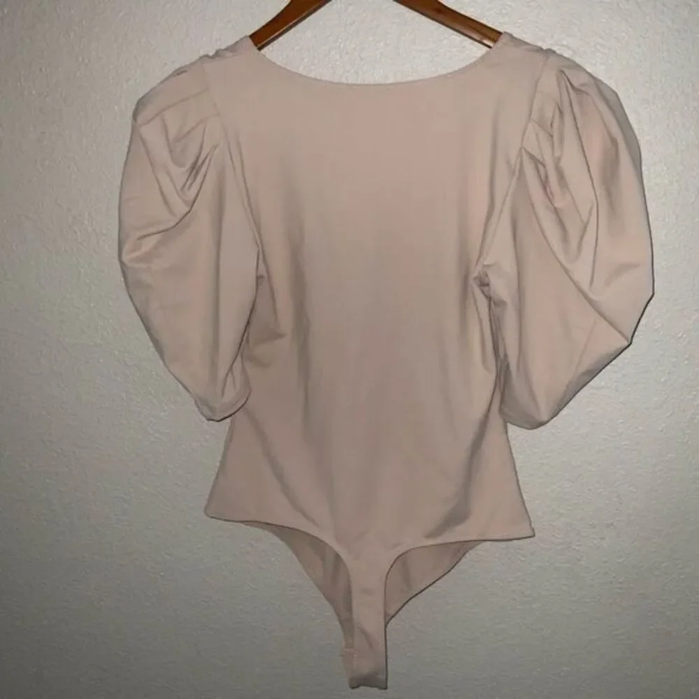 Free People Va Va Voop Puffed Sleeve Bodysuit size S